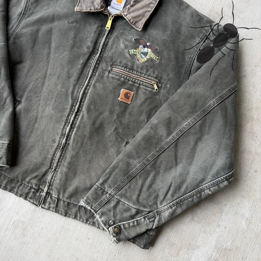 Carhartt J97 MOS green Detroit work wear jacket - Picture 4 of 9